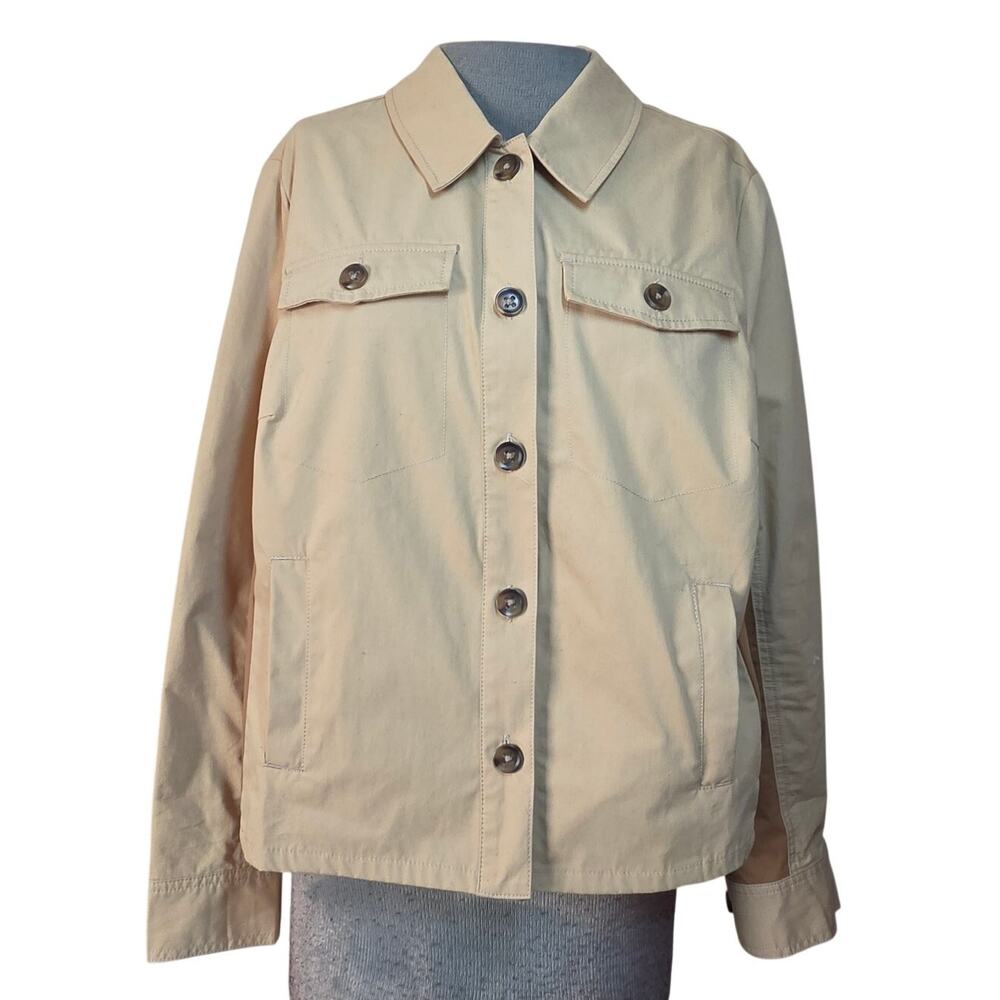 Cabo Tan Cotton Blend Jacket Size Large